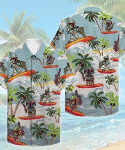 Boba Fett Surfing Hawaiian Aloha shirt