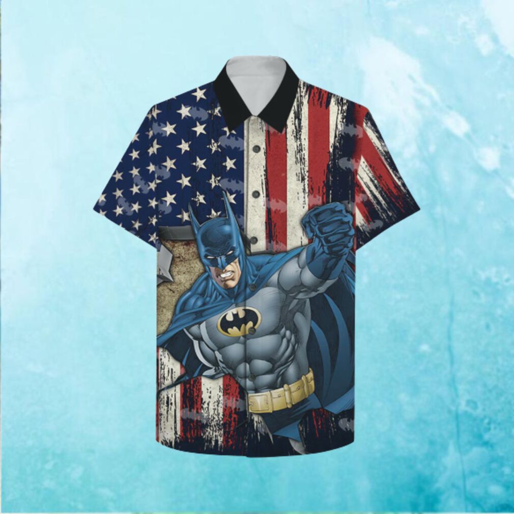 American Flag with Batman Hero Hawaiian Hawaiian Shirt