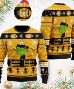 Pittsburgh Steelers American NFL Football Team Logo Cute Grinch 3D Men And Women Ugly Sweater Shirt For Sport Lovers On Christmas Days