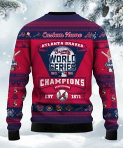 Atlanta Braves 2021 World Series Trophy Christmas Ugly Sweater Shirt2