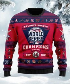 Atlanta Braves 2021 World Series Trophy Christmas Ugly Sweater Shirts