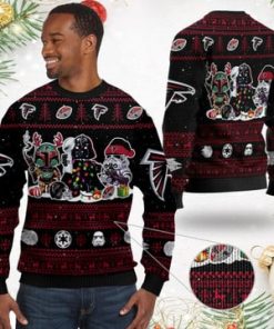 Atlanta FalconsI Star Wars Ugly Christmas Sweater Sweatshirt Holiday Party 2021 Plus Size  Darth Vader Boba Fett Stormtrooper