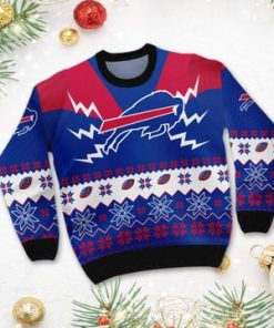 Buffalo Bills NFL Football Team Logo Symbol 3D Ugly Christmas Sweater Shirt Apparel For Men And Women On Xmas Days3