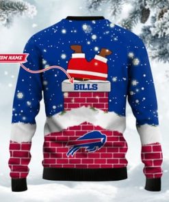 Buffalo Bills NFL Football Team Logo Symbol Santa Claus Custom Name Personalized 3D Ugly Christmas Sweater Shirt For Men And Women On Xmas Days3