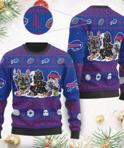 Buffalo BillsI Star Wars Ugly Christmas Sweater Sweatshirt Holiday Party 2021 Plus Size Darth Vader Boba Fett Stormtrooper