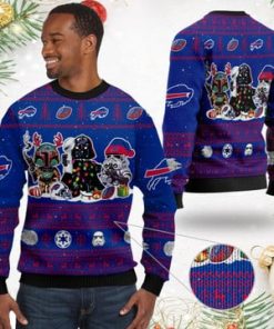Buffalo BillsI Star Wars Ugly Christmas Sweater Sweatshirt Holiday Party 2021 Plus Size  Darth Vader Boba Fett Stormtrooper