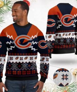 Chicago Bears NFL Football Team Logo Symbol 3D Ugly Christmas Sweater Shirt Apparel For Men And Women On Xmas Days1