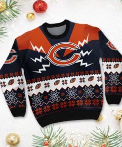 Chicago Bears NFL Football Team Logo Symbol 3D Ugly Christmas Sweater Shirt Apparel For Men And Women On Xmas Days3