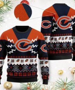 Chicago Bears NFL Football Team Logo Symbol 3D Ugly Christmas Sweater Shirt Apparel For Men And Women On Xmas Dayss