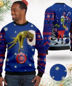 Chicago Cubs MLB Team Grinch Ugly Christmas Sweater Sweatshirt Holiday Party 2021 Plus Size 1