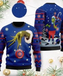 Chicago Cubs MLB Team Grinch Ugly Christmas Sweater Sweatshirt Holiday Party 2021 Plus Size s