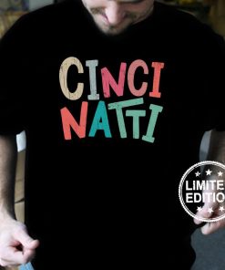 Cincinatti city Ohio colorful distressed retro urban design Shirt