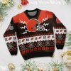 Cleveland Browns NFL Football Team Logo Symbol 3D Ugly Christmas Sweater Shirt Apparel For Men And Women On Xmas Days