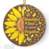 A Beautiful Soul Sunflower Memorial Gift Personalized Custom Circl Ornament