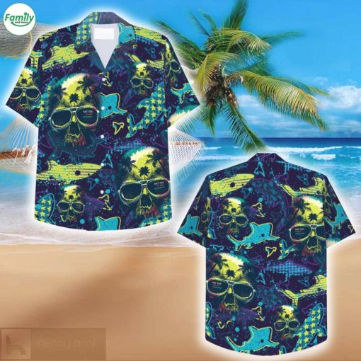 Adventures ocean with Skulls Hawaiian Shirt