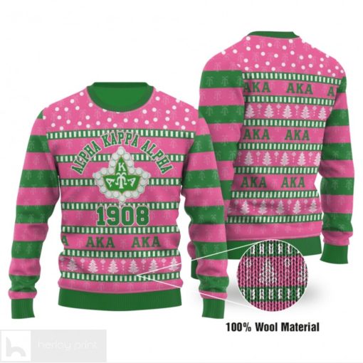 Alpha Kappa Alpha Pearls Symbol 1908 AKA Ugly Christmas sweater
