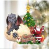 Baby Dragon And Christmas Tree Ornament