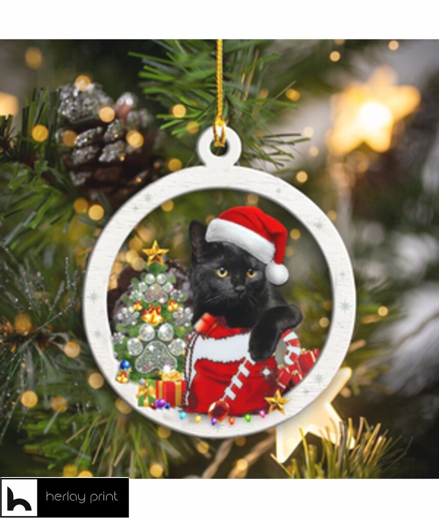Black Cat Shape 1 Ornament