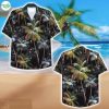 Black cat and palm tree Hawaiian Shirt