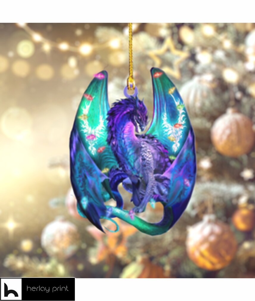 Blue Dragon Neon   Ornament