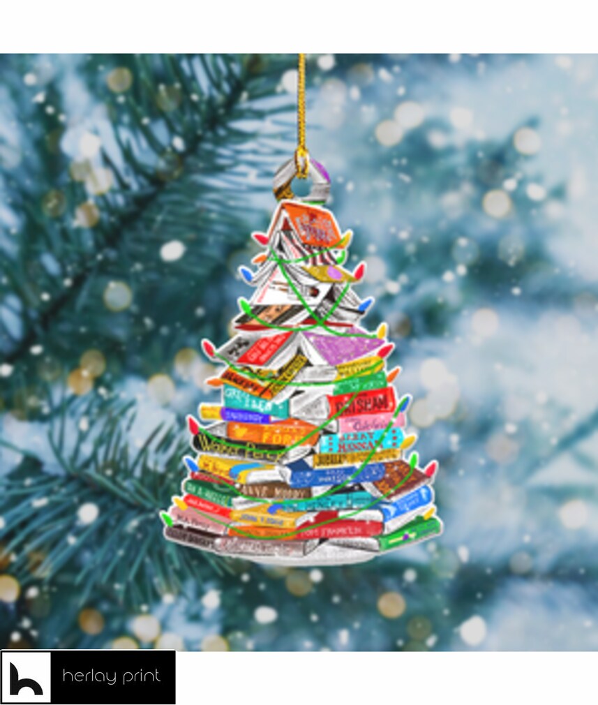 Book Christmas Tree Shape Ornament