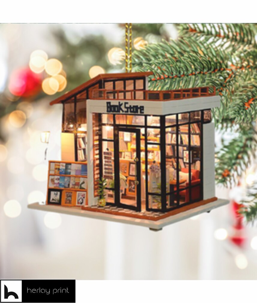 Book store merry christmas   Ornament