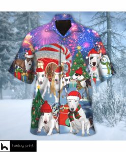 Bull Terrier Christmas Hawaii Shirt