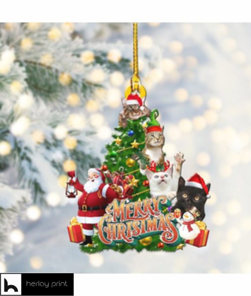 Cat Meowy Mas Christmas Ornament