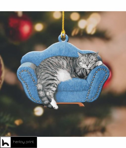 Cat On Couch Ornament