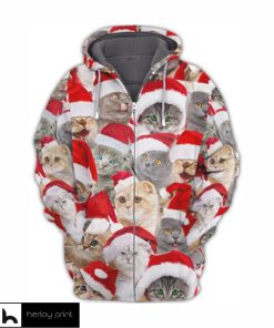 Cats Love Christmas holiday hoodie