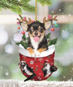 Chihuahua Reindeer Ornament Holiday Xmas Hanging Ornaments Gifts For Chihuahua Lovers
