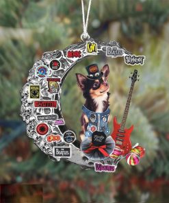 Chihuahua With Guitar Ornament Chihuahua Owner Xmas Tree Decoration Gifts For Music Lovers