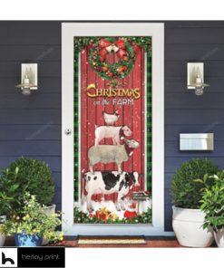 Christmas On The Farm Cattle Door Cover