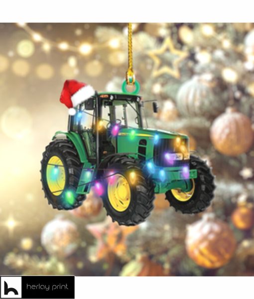 Christmas Tractor Ornament