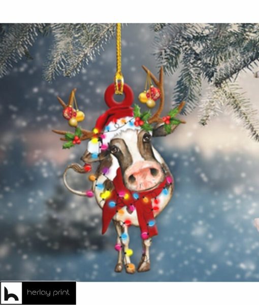 Cow Christmas Light Shape Ornament