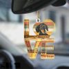 Dachshund Love Car Hanging Ornament Cute Rear View Mirror Accessories Dachshund Owner Gifts