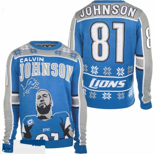 Detroit Lions NFL Player Ugly Sweater