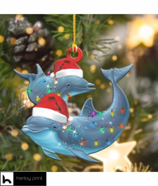 Dolphin Christmas Shape Ornament