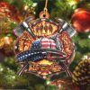 Firefighter merry christmas Ornament
