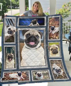Frame Pug Quilt Blanket