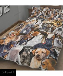 Full Of Dogs Quilt Bedding Set