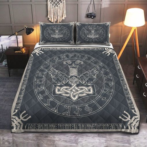 Hammer fenrir symbols viking Quilt Bedding Set