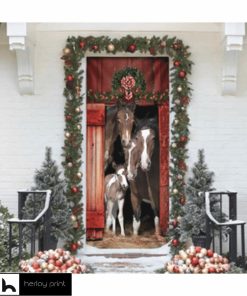 Happy Family Horse Door Cover