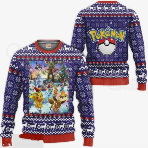 Happy Pokemon Anime Ugly Christmas Sweater