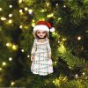 Horror Bride Doll With Santa Hat Led Lights Ornament