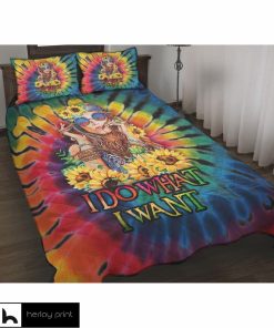 I Do What I Want Skull Sunflower bedding set