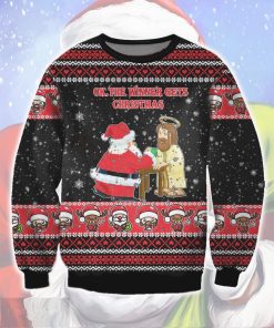 Jesus and Santa Claus Ugly Christmas Sweater