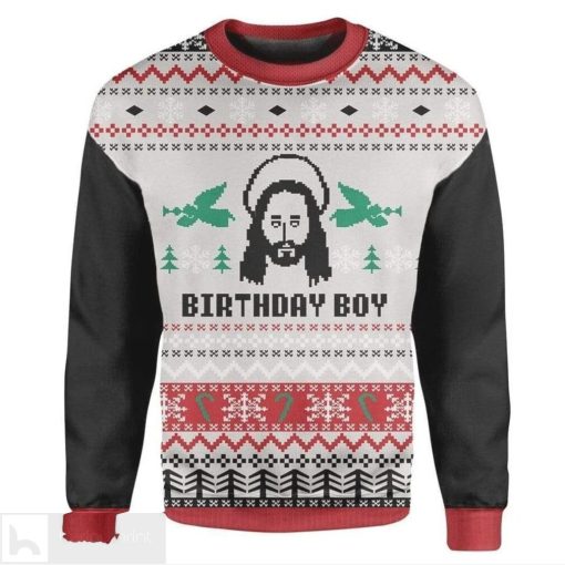 Jesus’s birthday boy ugly christmas sweater