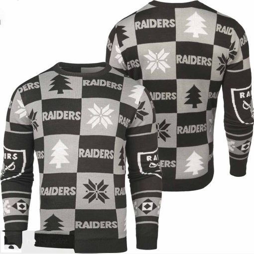 Las Vegas Raiders Patches NFL Ugly Sweater
