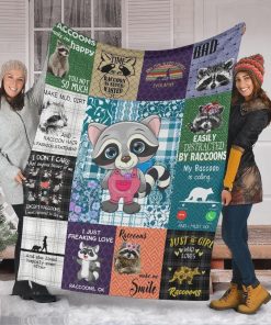 Lovely Raccoons Quilt Blanket